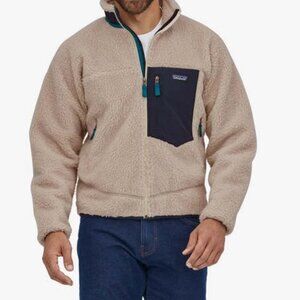 SOLD - Patagonia Mens Size M Classic Retro-X Jacket Fleece Full Zip Natural